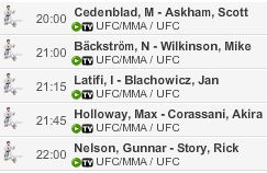 Live Stream UFC MMA Fight Night