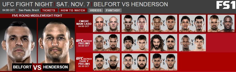 UFC Fight Night 8 nov