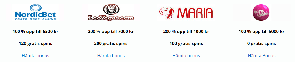 casinobonusar