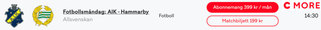 Speltips AIK - Hammarby 17 april