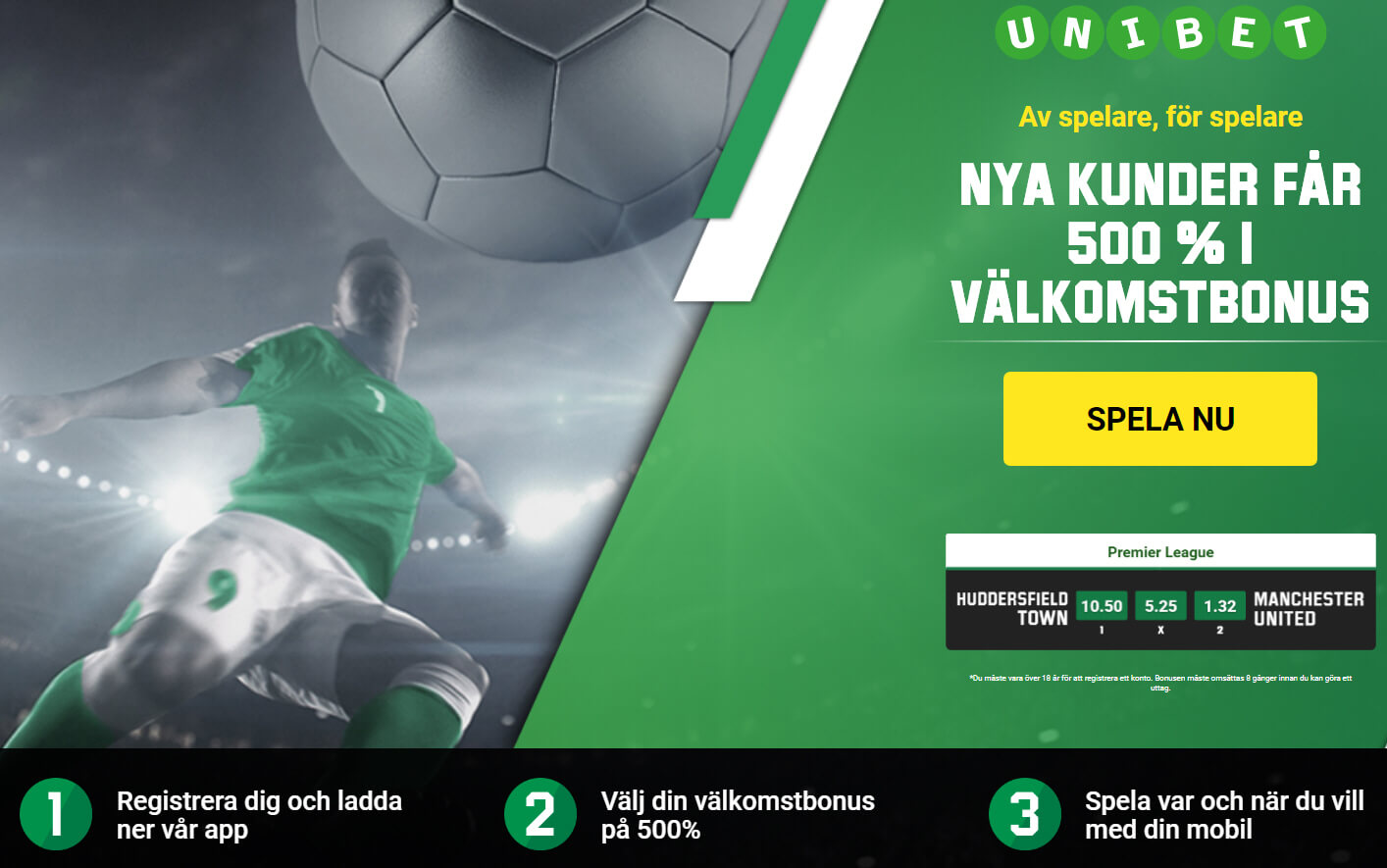 unibet välkomstbonus premier league