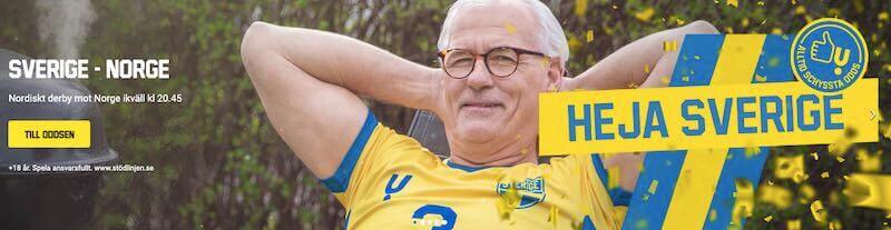 Sverige - Norge odds